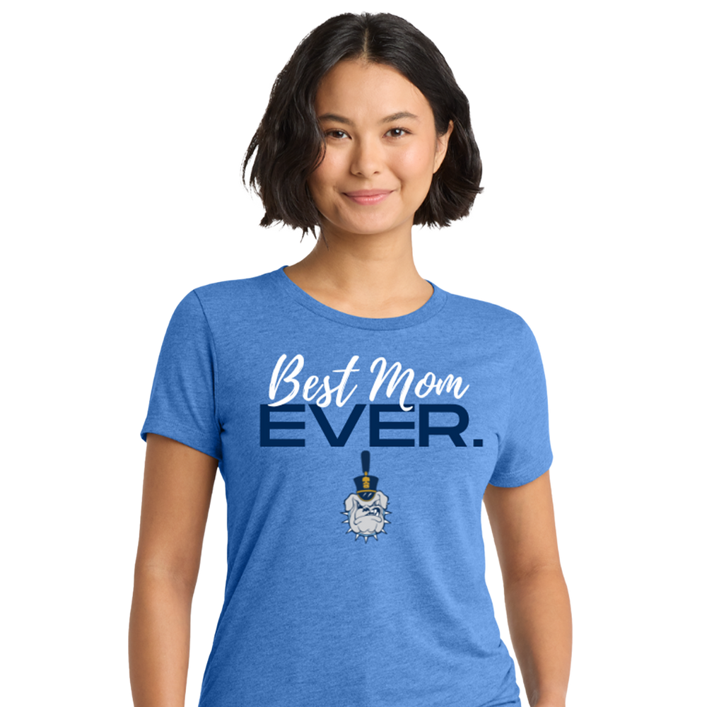 The Citadel, Spike logo, Best Mom Ever, Women’s Tri-Blend T-Shirt - Carolina Blue