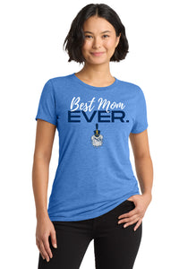 Load image into Gallery viewer, The Citadel, Spike logo, Best Mom Ever, Women’s Tri-Blend T-Shirt - Carolina Blue
