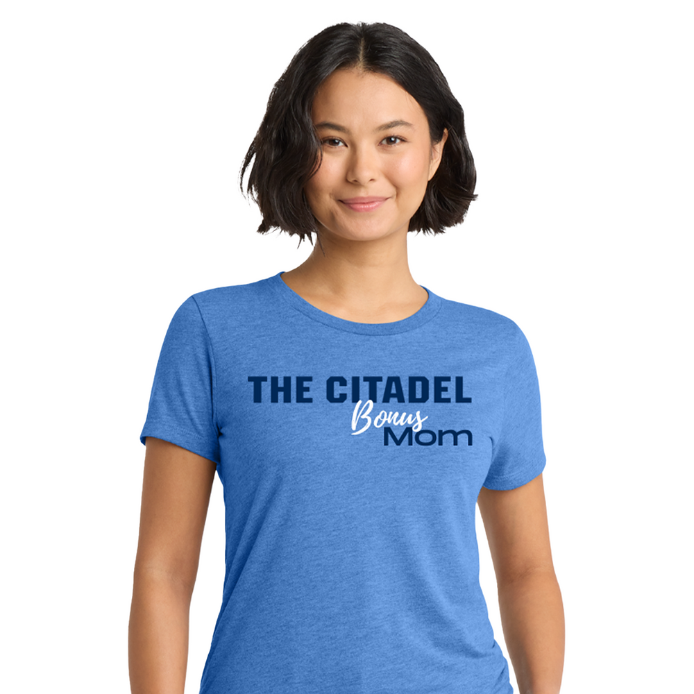 The Citadel, Bonus Mom, Women’s Tri-Blend T-Shirt - Carolina Blue