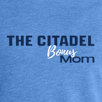 Load image into Gallery viewer, The Citadel, Bonus Mom, Women’s Tri-Blend T-Shirt - Carolina Blue
