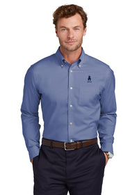 Load image into Gallery viewer, The Citadel, Class of 2018, Barracks, Brooks Brothers® Wrinkle-Free Stretch Pinpoint Shirt-Cobalt
