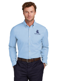 Load image into Gallery viewer, The Citadel, Marching Bulldog, Brooks Brothers® Wrinkle-Free Stretch Pinpoint Shirt-  Newport Blue
