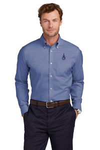 Load image into Gallery viewer, The Citadel, Spike, Brooks Brothers® Wrinkle-Free Stretch Pinpoint Shirt - Cobalt Blue
