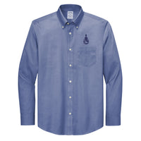 Load image into Gallery viewer, The Citadel, Spike, Brooks Brothers® Wrinkle-Free Stretch Pinpoint Shirt - Cobalt Blue

