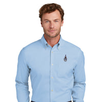 Load image into Gallery viewer, The Citadel, Spike Logo, Brooks Brothers® Wrinkle-Free Stretch Pinpoint Shirt - Newport Blue
