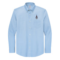 Load image into Gallery viewer, The Citadel, Spike Logo, Brooks Brothers® Wrinkle-Free Stretch Pinpoint Shirt - Newport Blue

