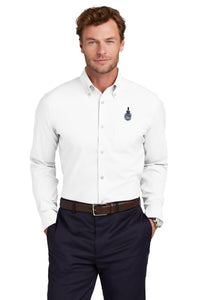 Load image into Gallery viewer, The Citadel, Spike Logo, Brooks Brothers® Wrinkle-Free Stretch Pinpoint Shirt - White
