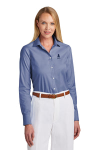 Load image into Gallery viewer, The Citadel, Class of 2018, Barracks, Brooks Brothers® Women’s Wrinkle-Free Stretch Pinpoint Shirt- Cobalt
