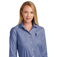 Load image into Gallery viewer, The Citadel, Class of 2018, Barracks, Brooks Brothers® Women’s Wrinkle-Free Stretch Pinpoint Shirt- Cobalt

