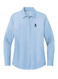 Load image into Gallery viewer, The Citadel, Class of 2018, Barracks, Brooks Brothers® Women’s Wrinkle-Free Stretch Pinpoint Shirt- Newport Blue
