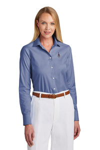 Load image into Gallery viewer, The Citadel, Spike Logo,  Brooks Brothers® Women’s Wrinkle-Free Stretch Pinpoint Shirt- Cobalt Blue
