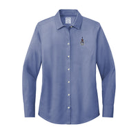 Load image into Gallery viewer, The Citadel, Spike Logo,  Brooks Brothers® Women’s Wrinkle-Free Stretch Pinpoint Shirt- Cobalt Blue
