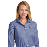 Load image into Gallery viewer, The Citadel, Spike Logo,  Brooks Brothers® Women’s Wrinkle-Free Stretch Pinpoint Shirt- Cobalt Blue

