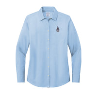 Load image into Gallery viewer, The Citadel, Spike Logo,  Brooks Brothers® Women’s Wrinkle-Free Stretch Pinpoint Shirt- Newport Blue
