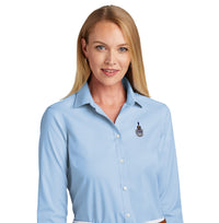Load image into Gallery viewer, The Citadel, Spike Logo,  Brooks Brothers® Women’s Wrinkle-Free Stretch Pinpoint Shirt- Newport Blue
