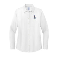 Load image into Gallery viewer, The Citadel, Spike Logo,  Brooks Brothers® Women’s Wrinkle-Free Stretch Pinpoint Shirt- Cobalt Blue- White
