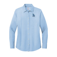 Load image into Gallery viewer, The Citadel , Atlanta Citadel Club, Brooks Brothers® Women’s Wrinkle-Free Stretch Pinpoint Shirt - Newport Blue
