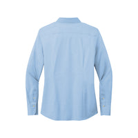 Load image into Gallery viewer, The Citadel , Atlanta Citadel Club, Brooks Brothers® Women’s Wrinkle-Free Stretch Pinpoint Shirt - Newport Blue- Back
