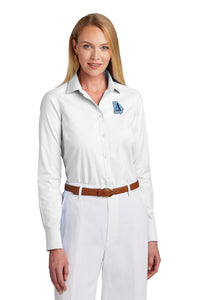 Load image into Gallery viewer, The Citadel , Atlanta Citadel Club, Brooks Brothers® Women’s Wrinkle-Free Stretch Pinpoint Shirt - White
