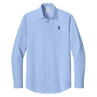 Load image into Gallery viewer, The Citadel, Barracks, Brooks Brothers® Wrinkle-Free Stretch Pinpoint Spread Collar Shirt - Newport Blue
