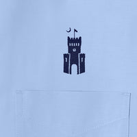 Load image into Gallery viewer, The Citadel, Barracks, Brooks Brothers® Wrinkle-Free Stretch Pinpoint Spread Collar Shirt - Newport Blue
