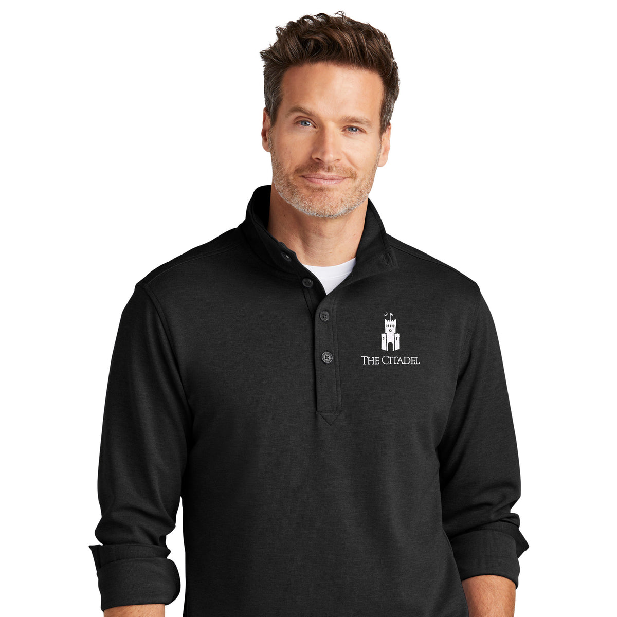 The Citadel, Barracks, Brooks Brothers® Mid-Layer Stretch 1/2-Button
