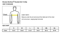 Load image into Gallery viewer, The Citadel, Big Red, Brooks Brothers® Double-Knit 1/4-Zip Sweater, Size chart
