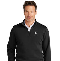 Load image into Gallery viewer, The Citadel, Barracks, Brooks Brothers® Double-Knit 1/4-Zip Sweater- Black
