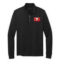 Load image into Gallery viewer, The Citadel, Big Red Flag, Brooks Brothers® Double-Knit 1/4-Zip- Black

