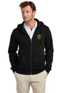 Load image into Gallery viewer, The Citadel, Customizable (Your Year) Embroidered Ring Bezel Design, Brooks Brothers® Double-Knit Full-Zip Hoodie - Black
