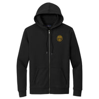 Load image into Gallery viewer, The Citadel, Customizable (Your Year) Embroidered Ring Bezel Design, Brooks Brothers® Double-Knit Full-Zip Hoodie - Black
