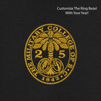 Load image into Gallery viewer, The Citadel, Customizable (Your Year) Embroidered Ring Bezel Design, Brooks Brothers® Double-Knit Full-Zip Hoodie - Black
