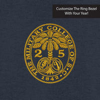 Load image into Gallery viewer, The Citadel, Customizable (Your Year) Embroidered Ring Bezel Design, Brooks Brothers® Double-Knit Full-Zip Hoodie - Navy
