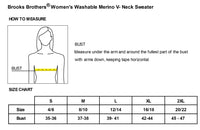Load image into Gallery viewer, The Citadel, Spike, Brooks Brothers ® Women’s Washable Merino V-Neck Sweater- Size Chart
