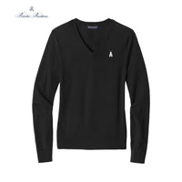 Load image into Gallery viewer, The Citadel, Barracks, Brooks Brothers ® Women’s Washable Merino V-Neck Sweater- Black
