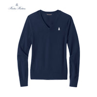 Load image into Gallery viewer, The Citadel, Barracks, Brooks Brothers ® Women’s Washable Merino V-Neck Sweater- Navy
