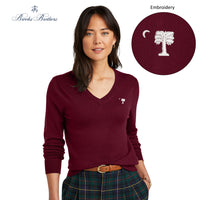 Load image into Gallery viewer, The Citadel, Big Red, Brooks Brothers ® Women’s Washable Merino V-Neck Sweater
