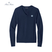 Load image into Gallery viewer, The Citadel, C Star, Brooks Brothers ® Women’s Washable Merino V-Neck Sweater- Navy

