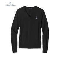 Load image into Gallery viewer, The Citadel, Spike, Brooks Brothers ® Women’s Washable Merino V-Neck Sweater- Black
