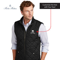 Load image into Gallery viewer, The Citadel, Alumni Big Red, Palmtree, Brooks Brothers® Quilted Vest - Black
