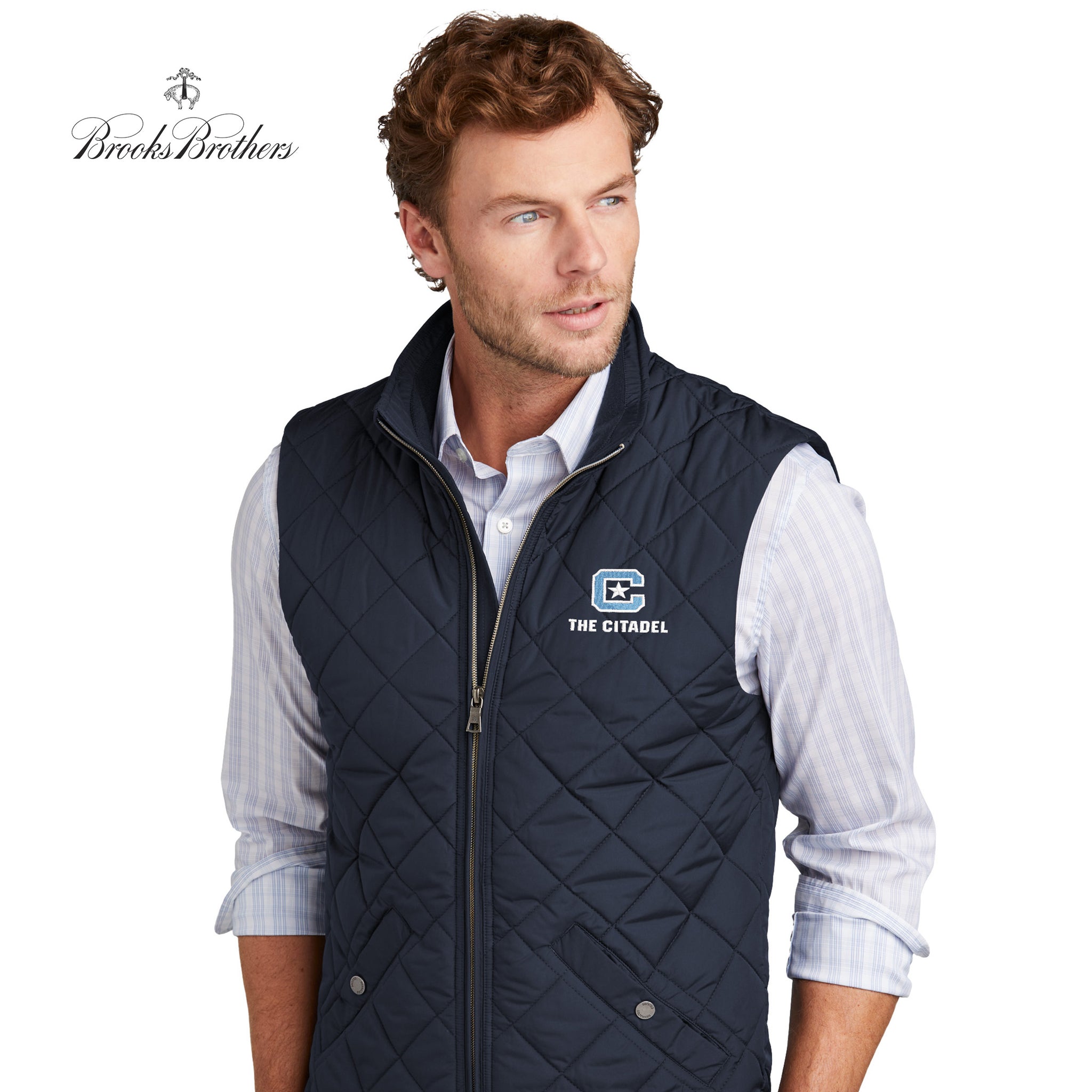 The Citadel, C Star, Brooks Brothers® Quilted Vest | Big Red