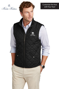 Load image into Gallery viewer, The Citadel, Alumni Big Red, Palmtree, Brooks Brothers® Quilted Vest - Black
