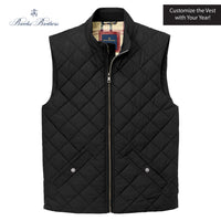 Load image into Gallery viewer, The Citadel, Alumni Big Red, Palmtree, Brooks Brothers® Quilted Vest - Black
