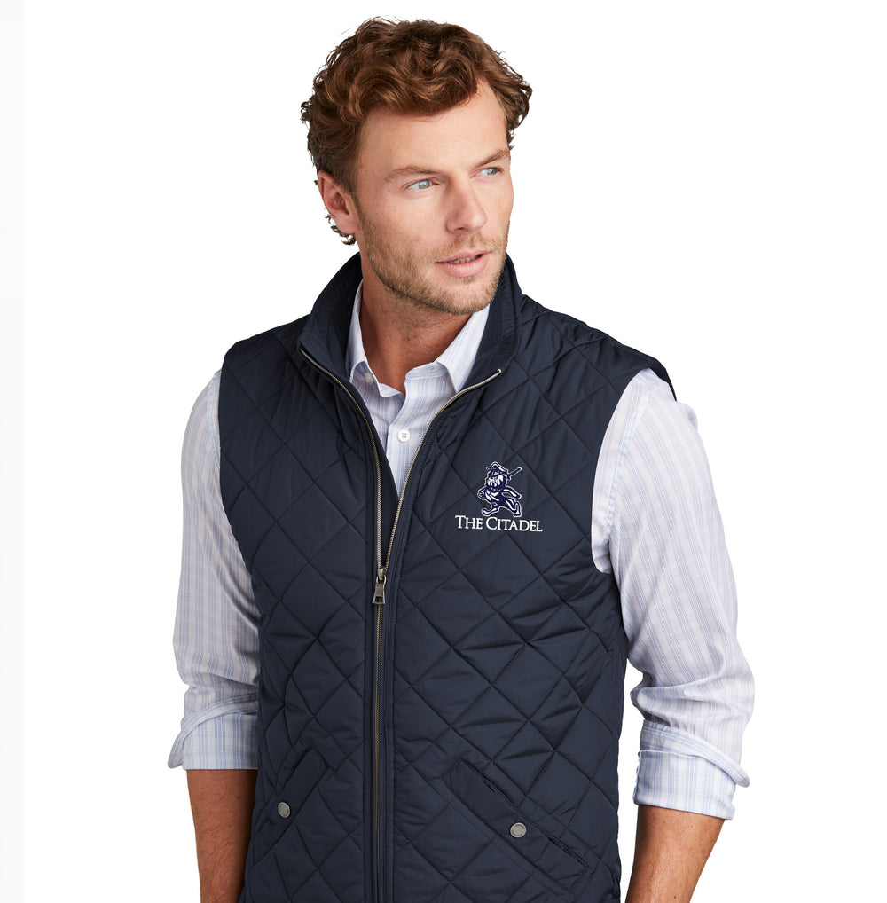 The Citadel, Marching Bulldog, Brooks Brothers® Quilted Vest- NAvy