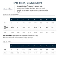 Load image into Gallery viewer, The Citadel, C Star, Brooks Brothers® Women’s Quilted Vest - Size chart
