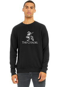 Load image into Gallery viewer, The Citadel Marching Bulldog Unisex Sponge Fleece Drop Shoulder Sweatshirt
