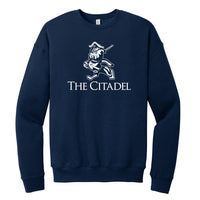 Load image into Gallery viewer, The Citadel Marching Bulldog Unisex Sponge Fleece Drop Shoulder Sweatshirt

