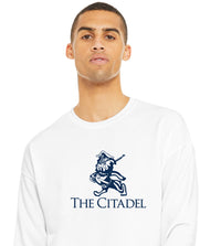 Load image into Gallery viewer, The Citadel Marching Bulldog Unisex Sponge Fleece Drop Shoulder Sweatshirt
