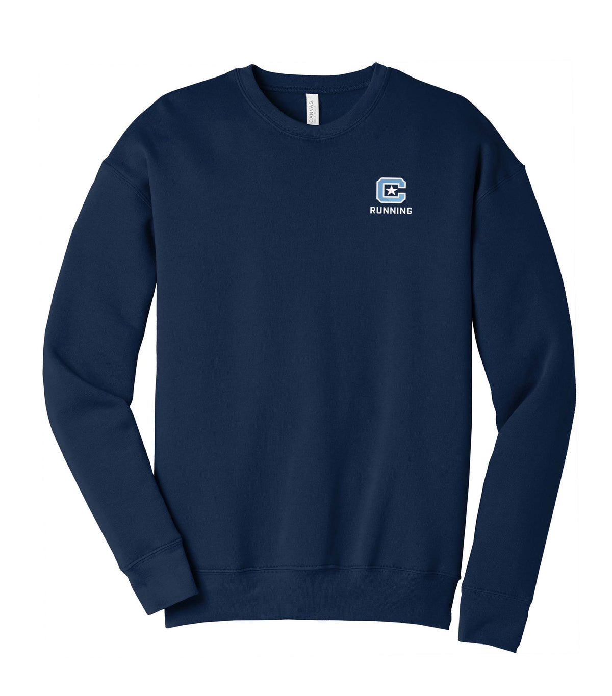 The Citadel, C Star, Club Sport - Running, Embroidered BELLA+CANVAS ® Unisex Sponge Fleece Drop Shoulder Sweatshirt- NAvy