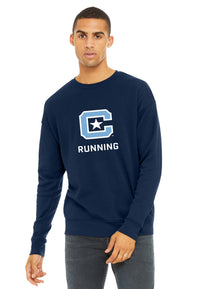 Load image into Gallery viewer, The Citadel, C Star, Club Sport - Running, BELLA+CANVAS ® Unisex Sponge Fleece Drop Shoulder Sweatshirt- Navy
